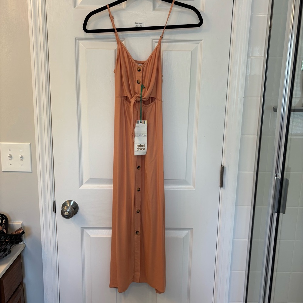 NWT Mimi Chica Tie Front Maxi Sundress